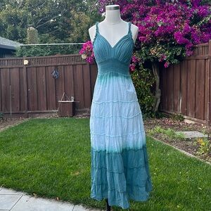 Boho Ombré tiered flowy dress